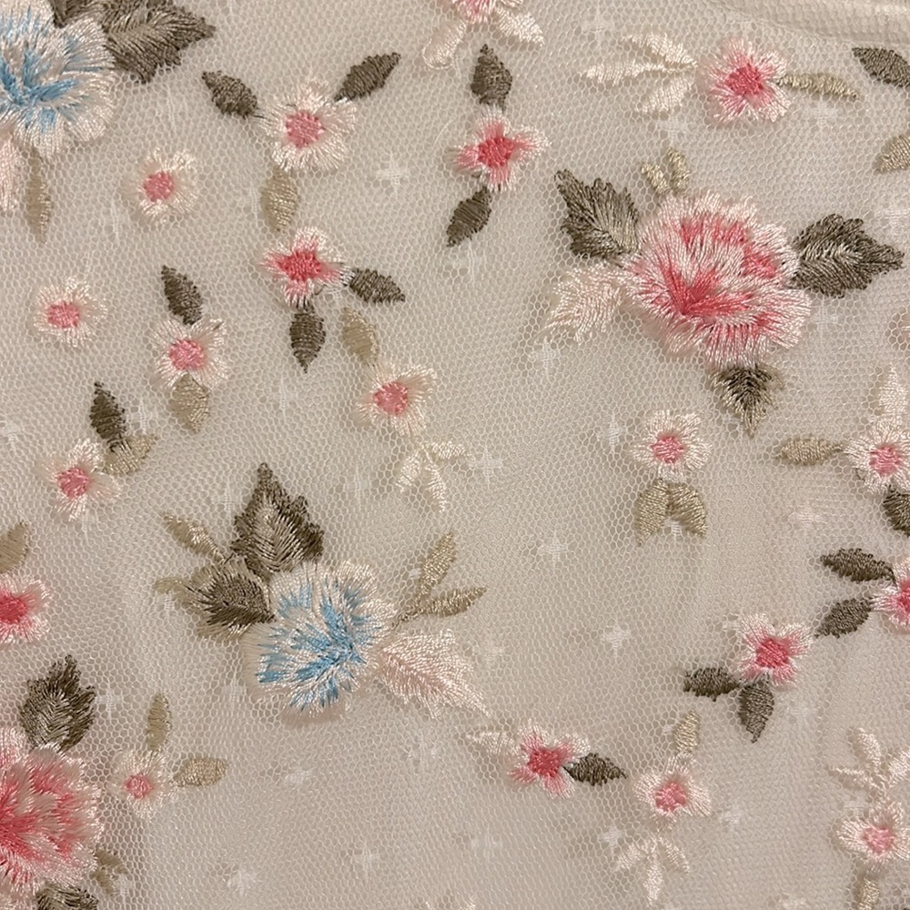 Ivy City Co White Floral Embroidered Lillian Tulle Midi Dress NWT Size Large - Picture 6 of 13